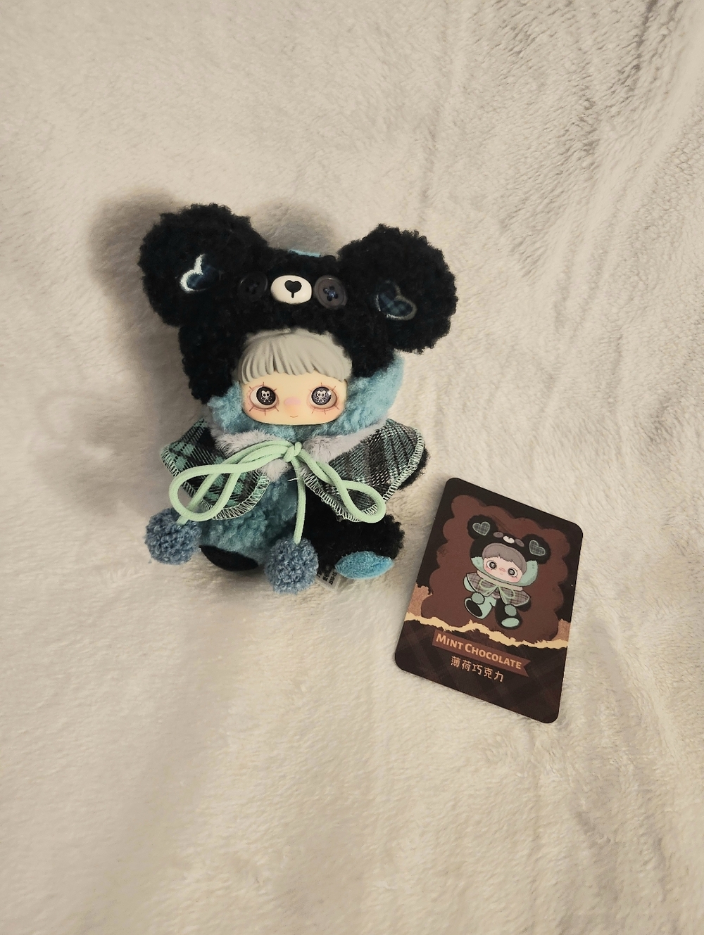 SURE FUN Maymei Mint Chocolate Tiny Bear Cookie Plush Pendent 🌿🍫